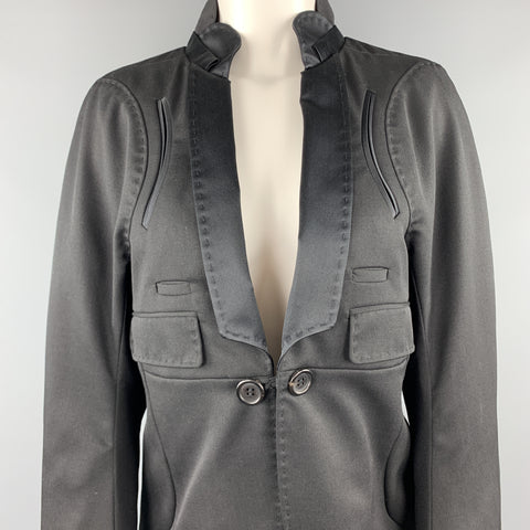 UNDERCOVER Size M Black Wool Satin Shawl Collar Tuxedo Coat