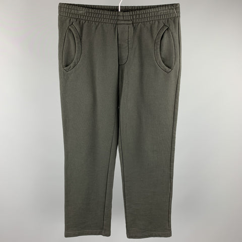 HELMUT LANG Size XS Black Cotton Button Fly Sweatpants