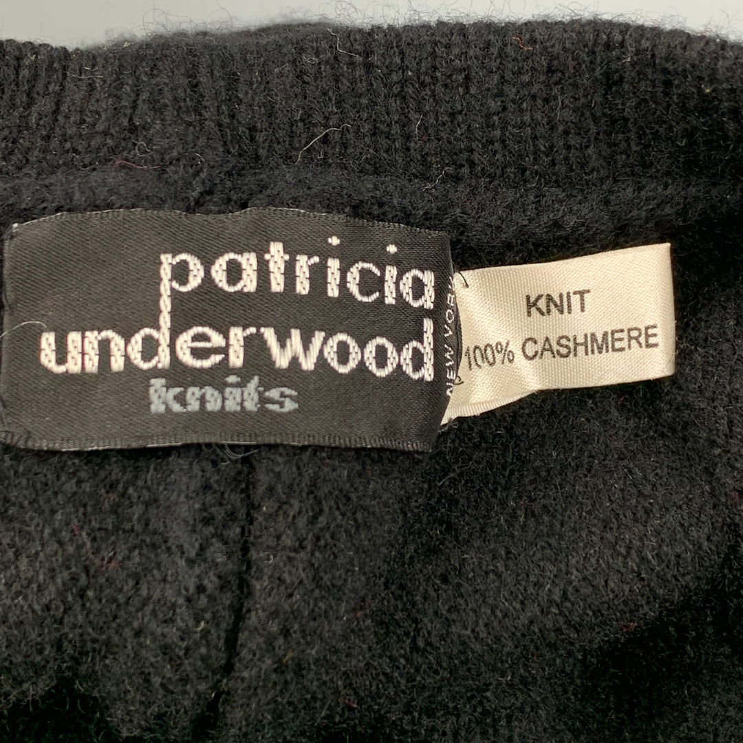 PATRICIA UNDERWOOD Black Knitted Cashmere Hat