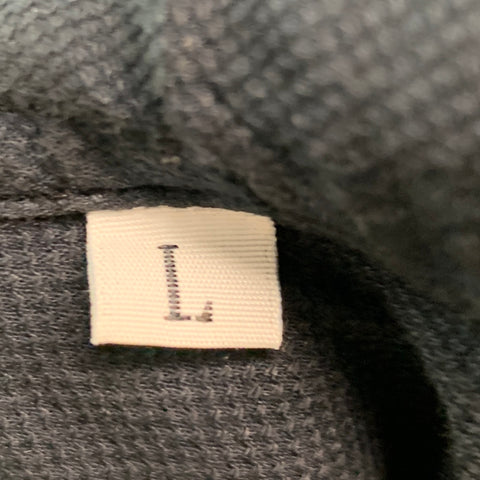 BAND OF OUTSIDERS Size L Black Cotton Button Up Long Sleeve Shirt
