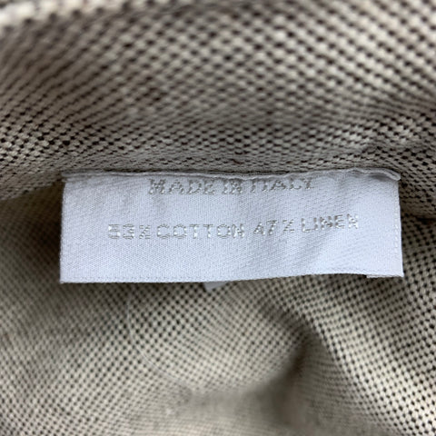 PRADA Size 32 Beige & Black Woven Cotton / Linen Belted Casual Pants
