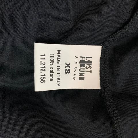 LOST & FOUND Size XS Black Cotton Asymmetrical Long Sleeve Dress