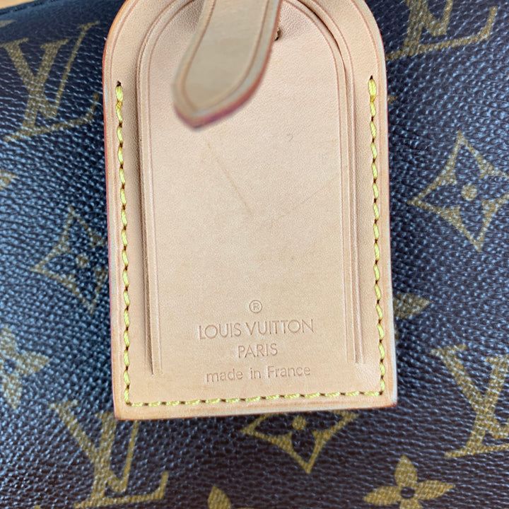 LOUIS VUITTON Bolsos de mano de lona revestida con monograma marrón beige