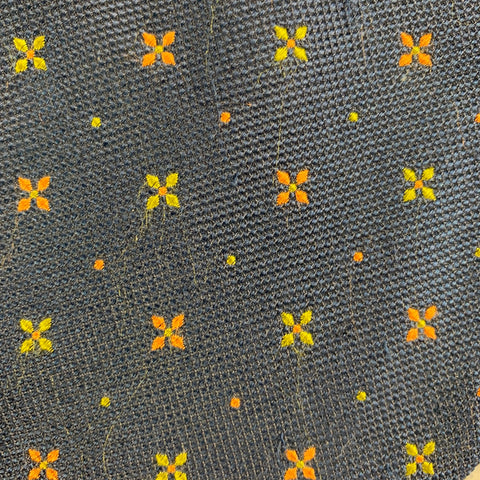 MASSIMO BIZZOCCHI Navy Orange Abstrack Floral Silk Tie