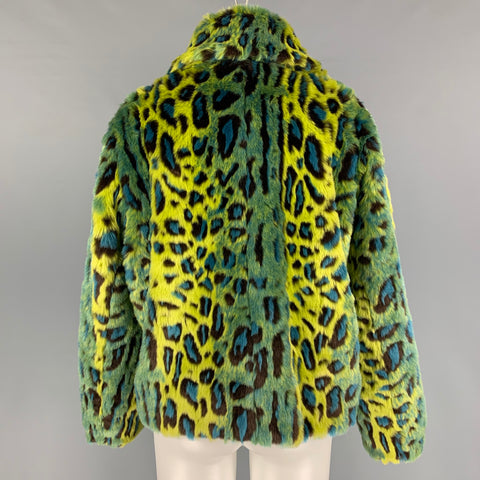 STAND STUDIO AW 20 Talla S Chaqueta Marcella de piel sintética con estampado de leopardo multicolor