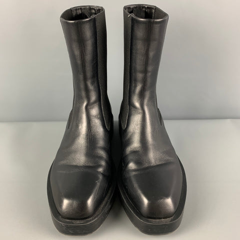 GIVENCHY Size 8 Black Leather Chelsea Boots