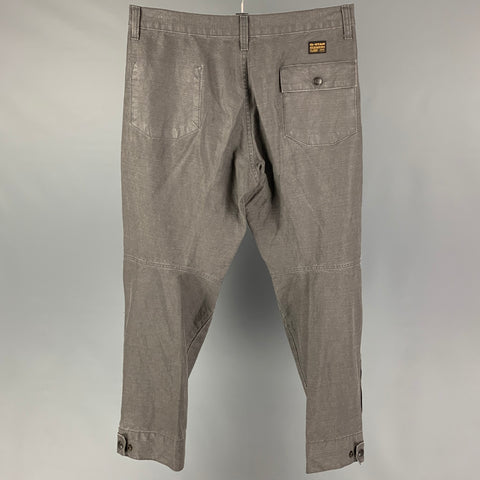 G-STAR Size 32 Grey Linen Blend Shortcut Surman Jeans