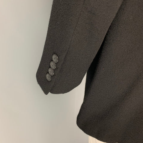 POLO by RALPH LAUREN Size 46 Black Cashmere Notch Lapel Sport Coat