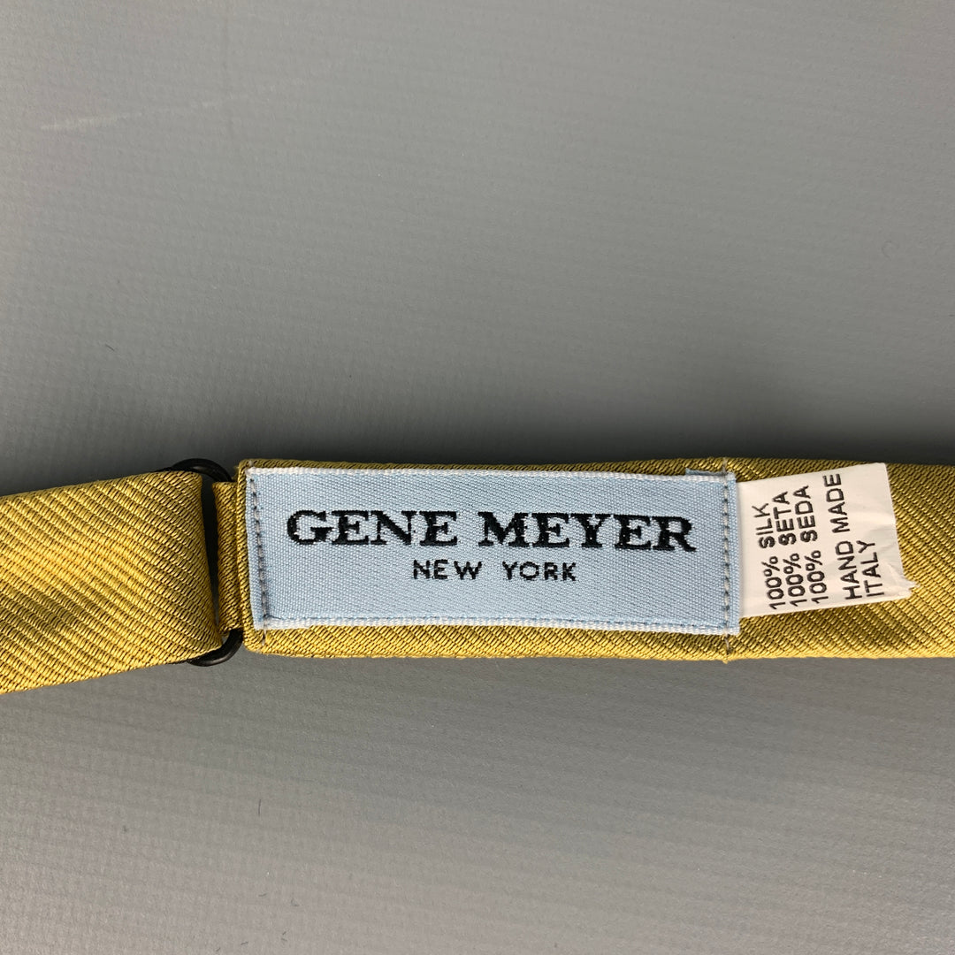 GENE MEYER Yellow Two Tone Silk Bow Tie