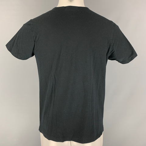 DKNY Camiseta de manga corta de algodón liso negra talla M