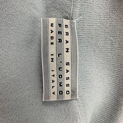 GRAN SASSO Size M Blue Light Blue Viscose Half Zip Polo