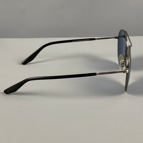 BARTON PERREIRA Silver Blue Metal Sauvestre Sunglasses