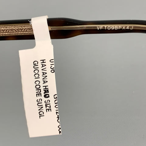 GUCCI Lunettes de soleil et lunettes en acétate marron écaille de tortue