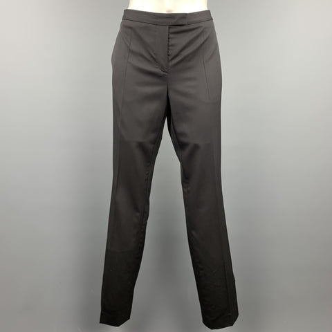 JIL SANDER Size 6 Slate Virgin Wool Straight Leg Dress Pants