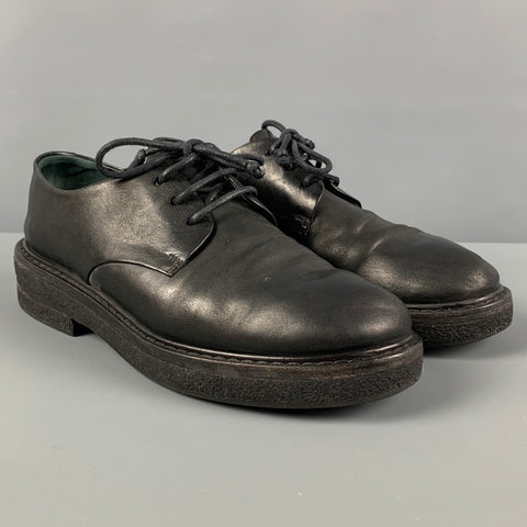 MARSELL Talla 6 Zapatos con cordones y plataforma de cuero negro