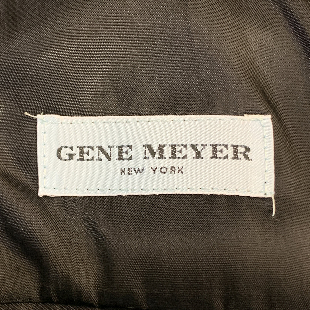 GENE MEYER 42 Manteau de sport à revers cranté en mélange de nylon noir régulier à un bouton