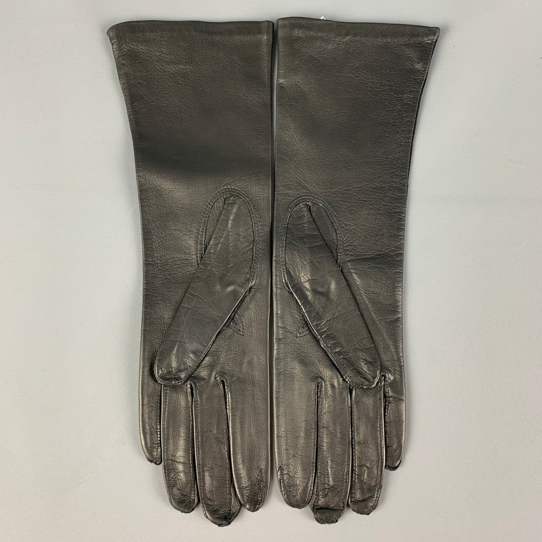 MADOVA Waist Size 6.5 Black Leather Gloves