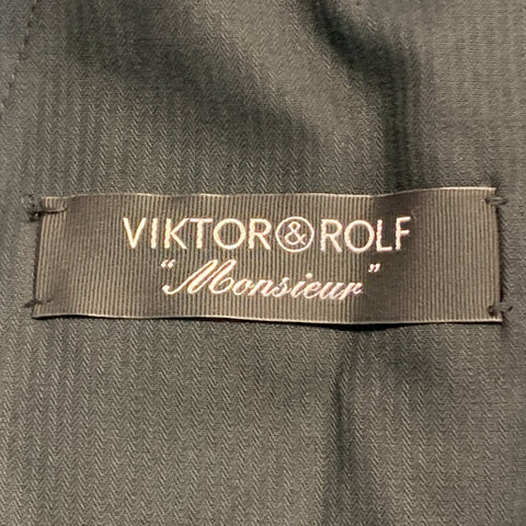VIKTOR & ROLF Size 32 Black Mixed Fabrics Wool / Mohair 32 Tuxedo Dress Pants