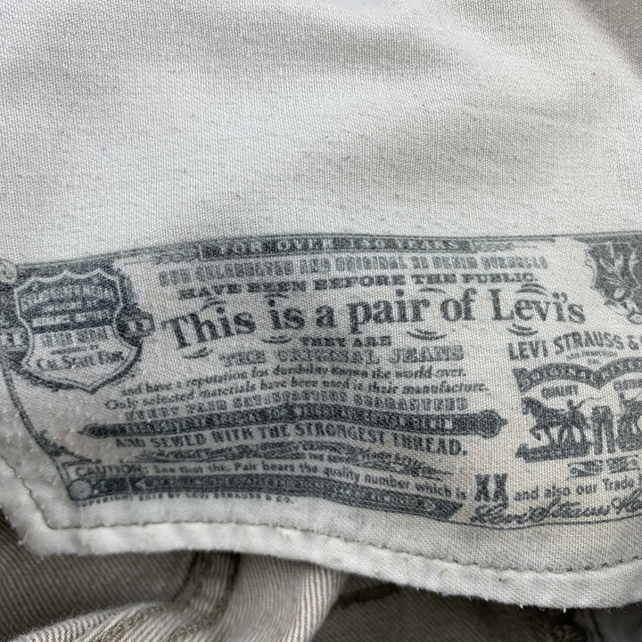 LEVI'S 501 Size 32 Khaki Wash Selvedge Denim Button Fly Jeans
