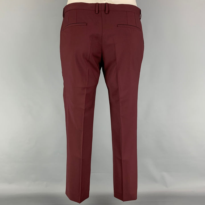PAUL SMITH Kensington Fit Size 42 Regular Burgundy Wool Mohair Notch Lapel Suit