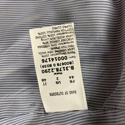 BAND OF OUTSIDERS Size 38 Navy Wool Notch Lapel Sport Coat