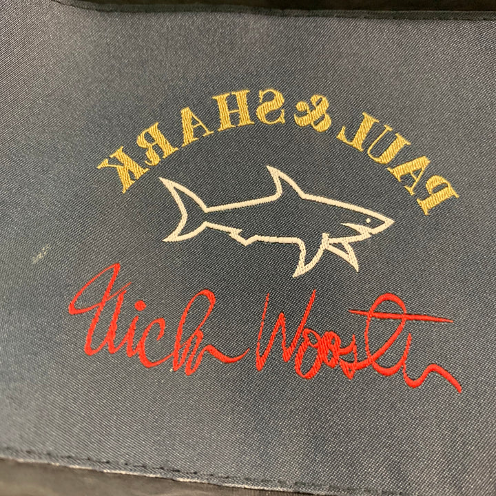 NICK WOOSTER Size M Black White Checkered Nylon Hooded Jacket