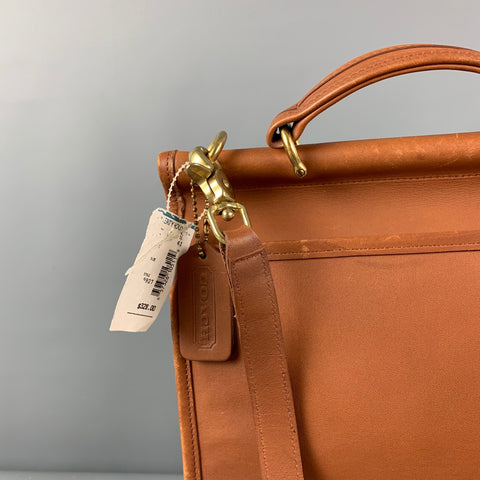 Vintage COACH Tan Leather Cross Body Handbag