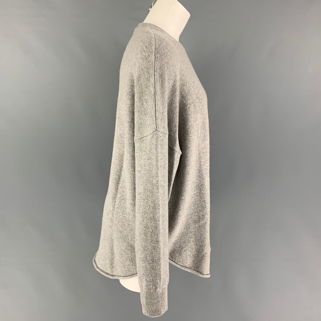 EXTREME CASHMERE Size XL Grey Heather Cashmere Blend Oversized Sweater