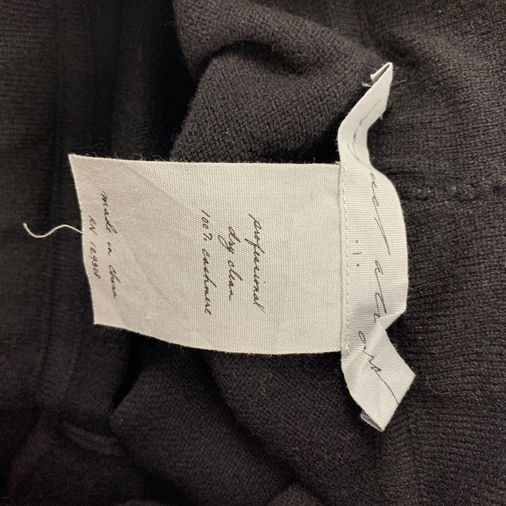 RAQUEL ALLEGRA Size M Black Cashmere Elastic Waistband Casual Pants