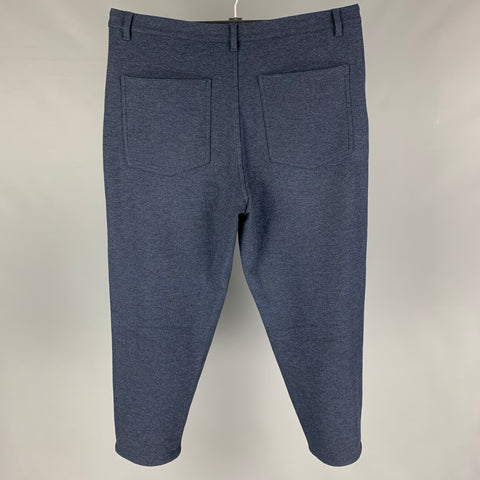 RAF SIMONS Size 36 Navy Nailhead Viscose Blend Flat Front Dress Pants