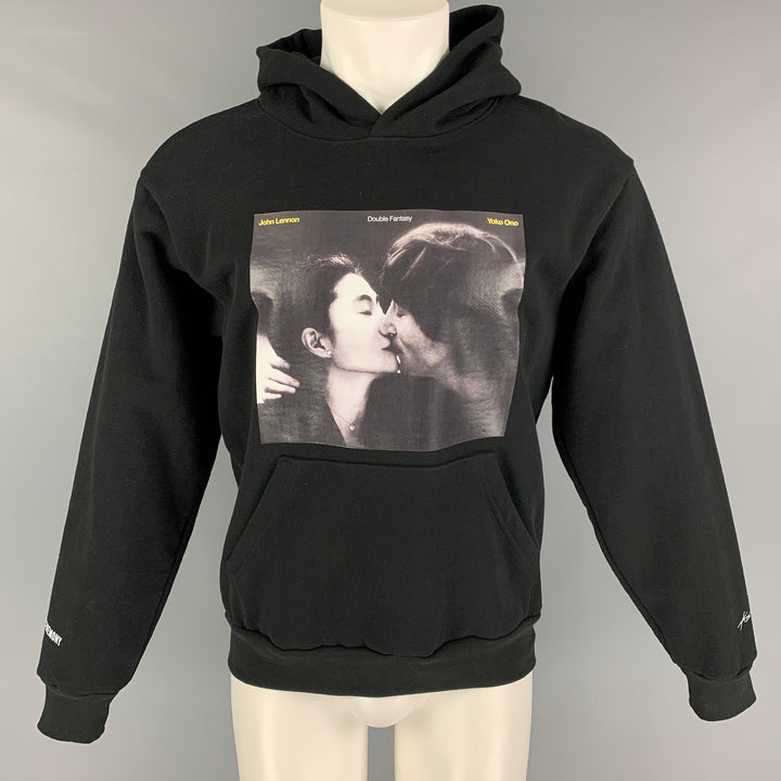 OPENING CEREMONY John Lennon x Yoko Ono Double Fantasy Size M Black Hooded Sweatshirt