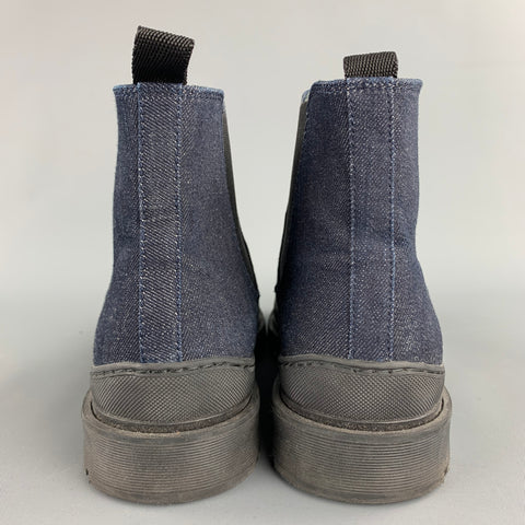 WANT LES ESSENTIELS Size 11 Indigo Denim Pull On Ankle Boots