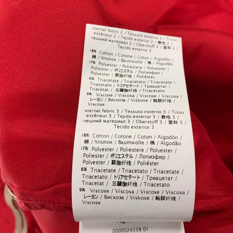 VALENTINO Size 6 Red Silk Wool Short Sleeve Cocktail Dress