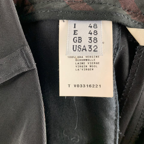 JEAN PAUL GAULTIER Size 32 Black Solid Wool Side Tabs Dress Pants