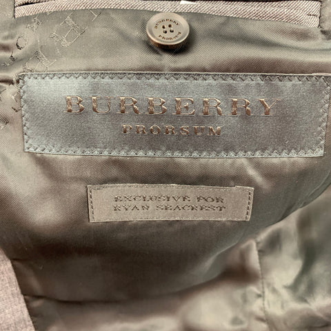 BURBERRY PRORSUM Size 36 Slate Grey Wool Peak Lapel Sport Coat