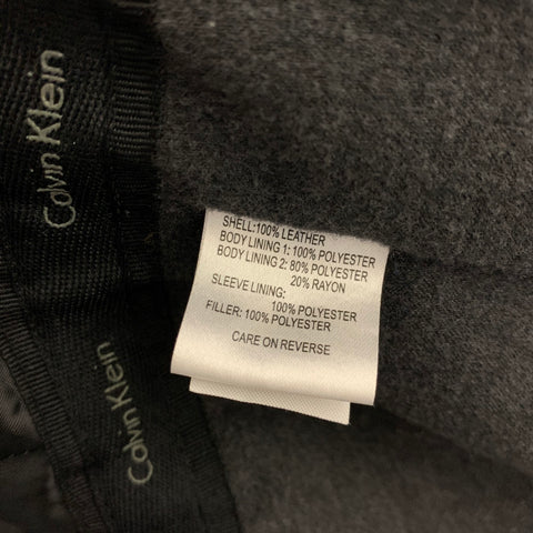 CALVIN KLEIN Size L Black Charcoal Zip Up Jacket