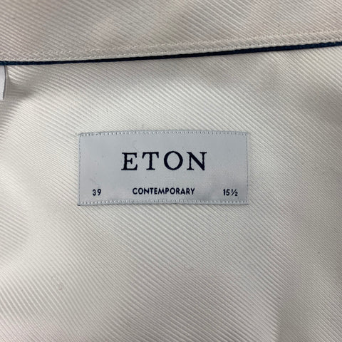 ETON Size S White Cotton Button Up Long Sleeve Shirt