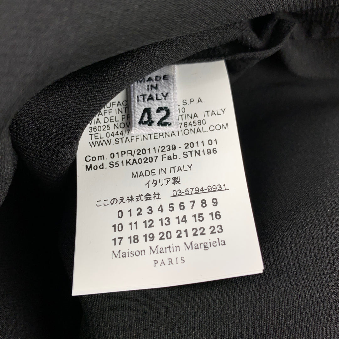 MAISON MARTIN MARGIELA Size 6 Black Viscose / Silk Dress Pants