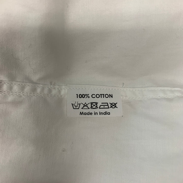 DRIES VAN NOTEN Size 6 White Silver Cotton Blouse Casual Top