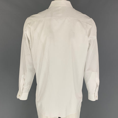 LOUIS VUITTON Size L White Logo Cotton Button Up Long Sleeve Shirt
