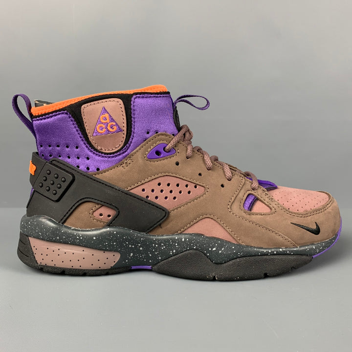 NIKE ACG AIR MOWABB Size 9.5 Brown Purple High Top Sneakers