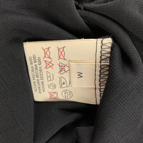 CALVIN KLEIN COLLECTION Size M Black Mesh Viscose Tank Top