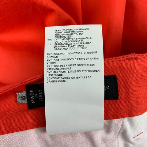DSQUARED2 Size 32 Orange Cotton Button Fly Casual Pants