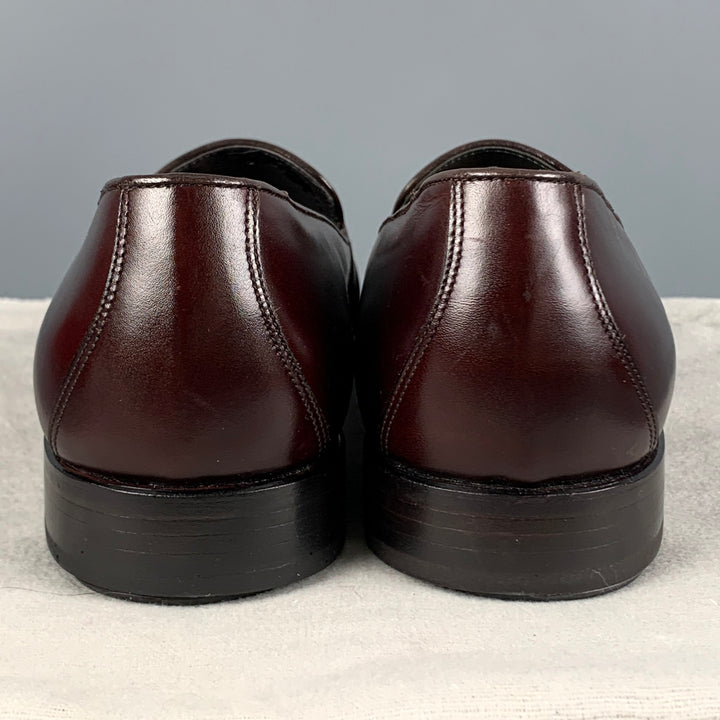 BALLY Aston Size 8.5 Burgundy Leather Round Toe Loafers
