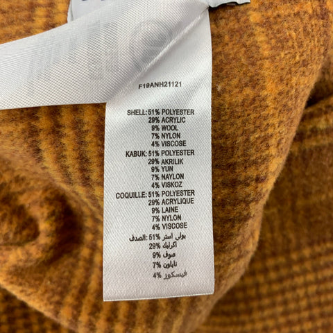 OPENING CEREMONY Size S Tan & Brown Plaid Polyester Blend Reversible Long Sleeve Shirt