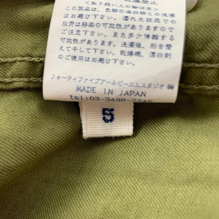 45rpm Size XL Olive Cotton Patch Pockets Marine Jacket