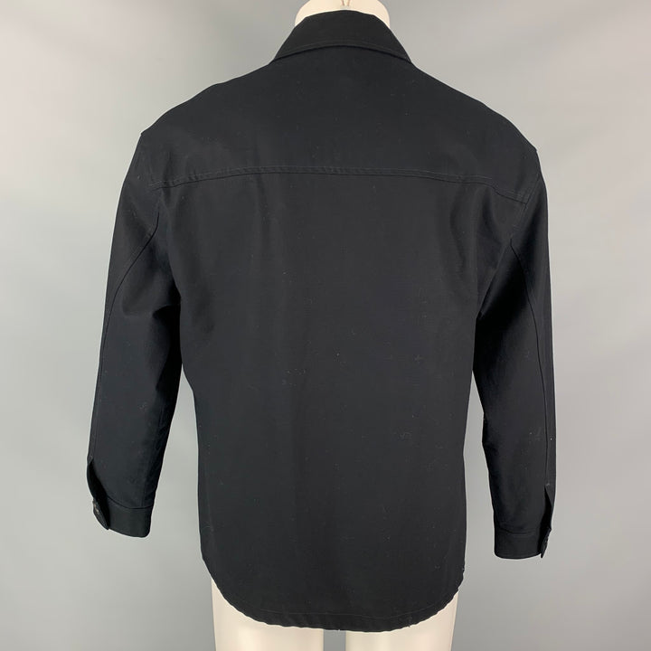 FRAME Size M Navy Blue Cotton Zip Sport Coat