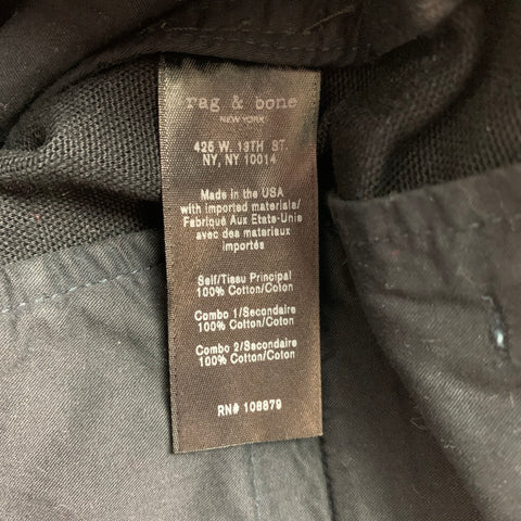 RAG &amp; BONE Talla 32 Pantalones casuales con panel de pierna de algodón azul marino