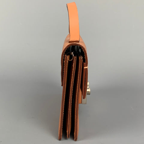 CALVIN KLEIN COLLECTION Tan Leather Rectangle Mini Bag