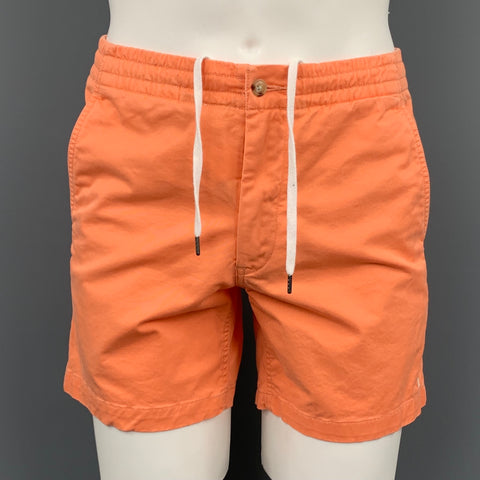 POLO by RALPH LAUREN Classic Fit Size XS Orange Cotton Elastic Waistband Shorts
